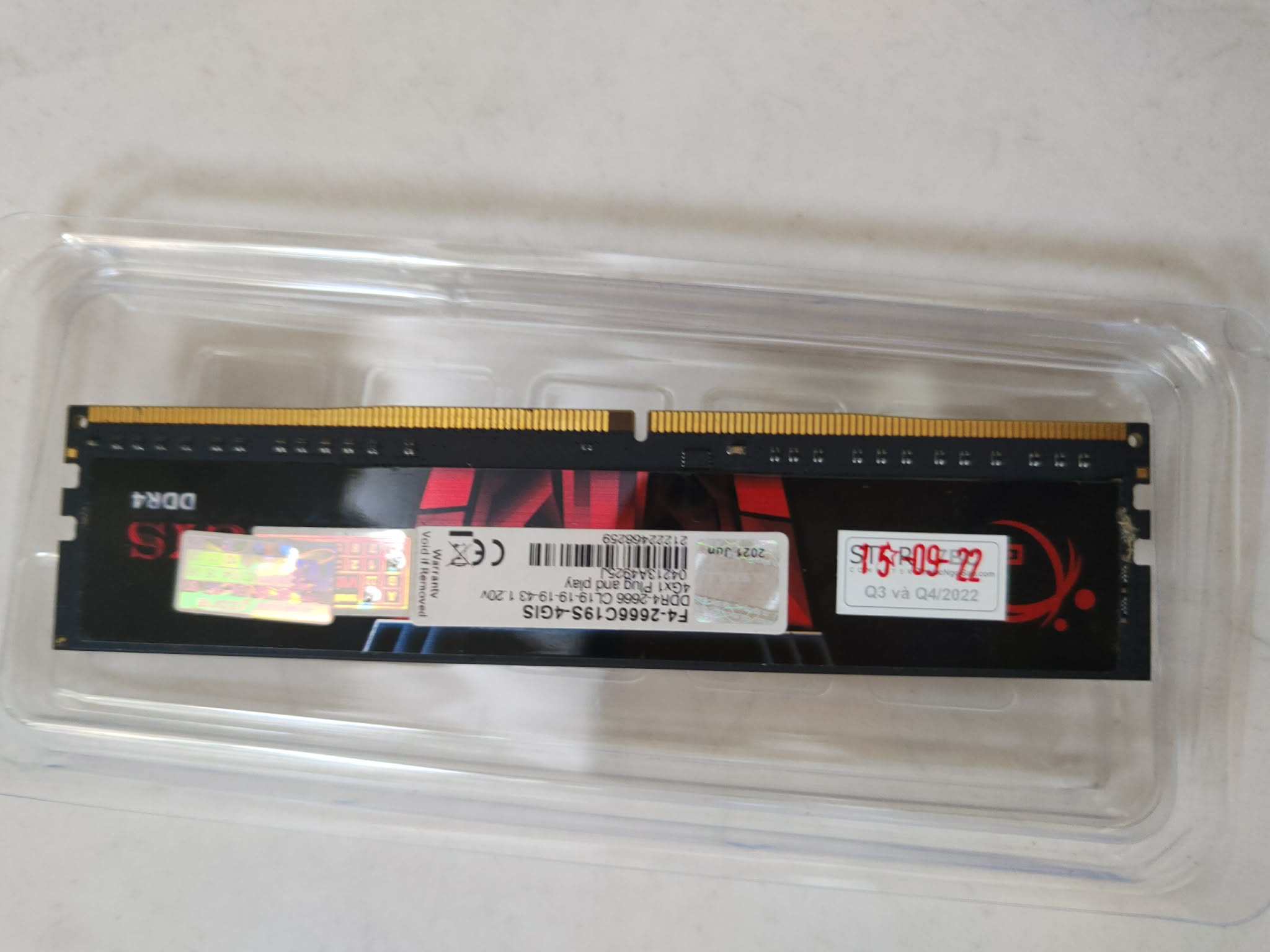 RAM G.SKILL AEGIS DDR4 4GB